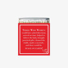 Three Wise Women Square Box Matches by paper products designs on a white background