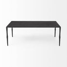 Timothy 42.0 X 22.0 X 15.5 Ebony Black Iron Coffee Table on a white background