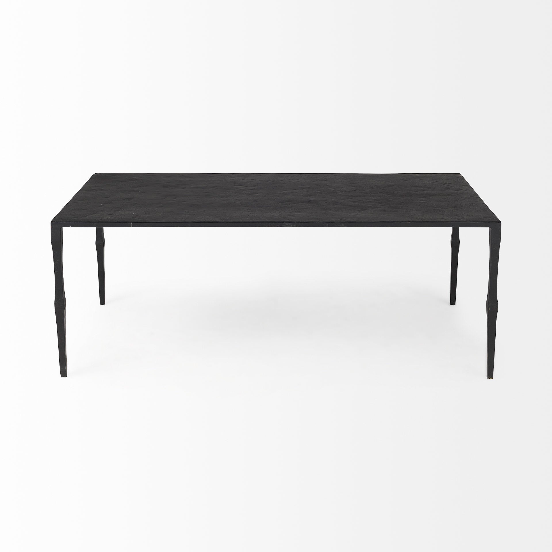 Timothy 42.0 X 22.0 X 15.5 Ebony Black Iron Coffee Table on a white background