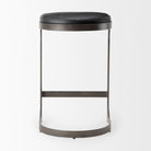 Tyler Counter Stool in Black Leather - Addison West 