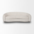 Mercana Valentina Oatmeal Upholstered Curved Sofa on a white background