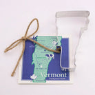 Ann Clarke Vermont State Cookie Cutter Gift Set with card and twine on a white background