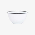 Vintage Enamelware Large Salad Bowl - Black + White - Addison West 