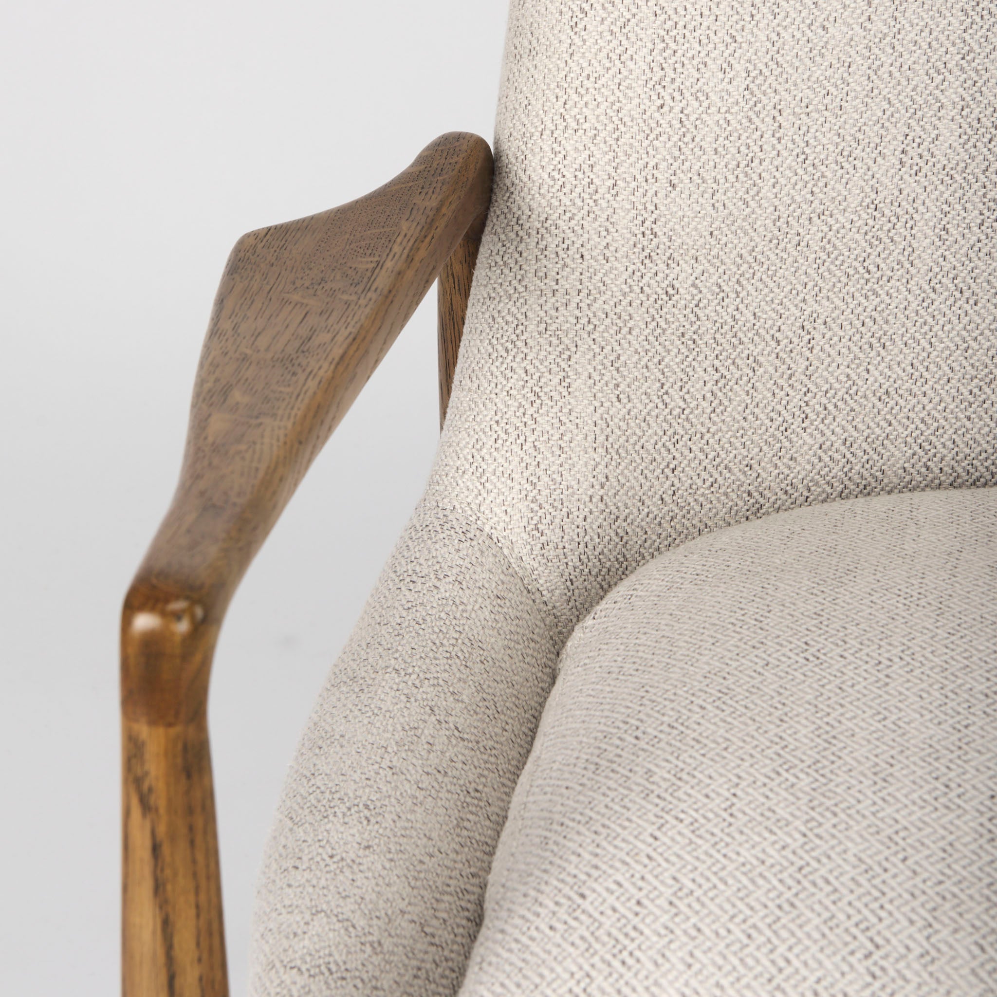 Winston Accent Chair in Natural Fabric - Addison West 