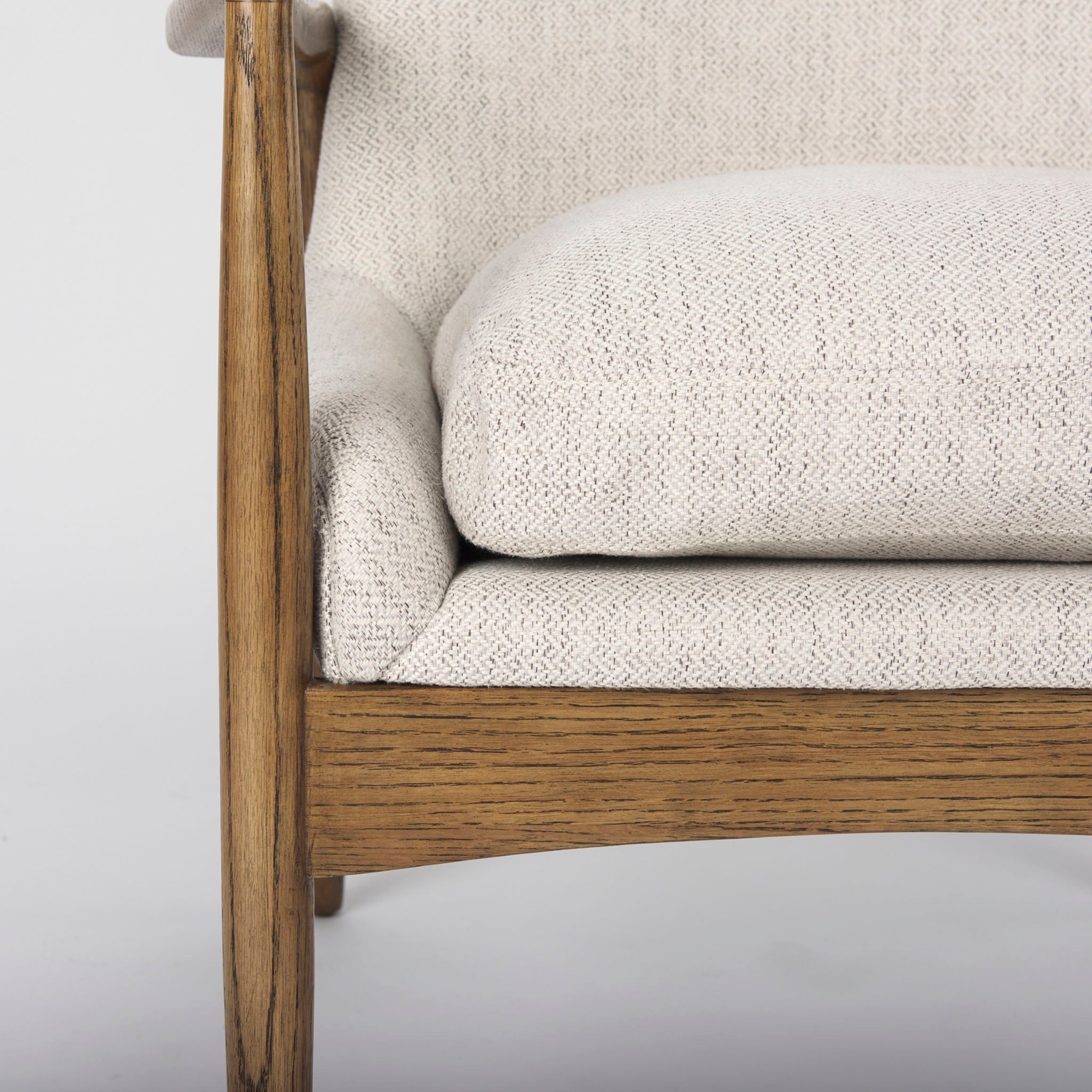 Winston Accent Chair in Natural Fabric - Addison West 