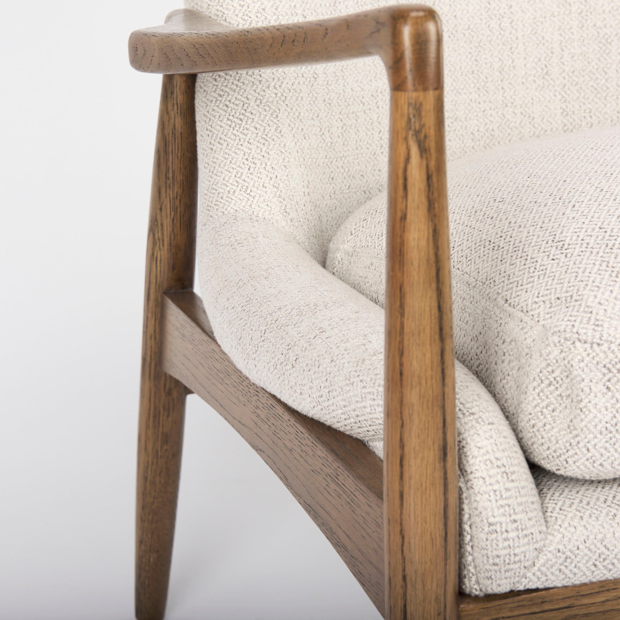 Winston Accent Chair in Natural Fabric - Addison West 