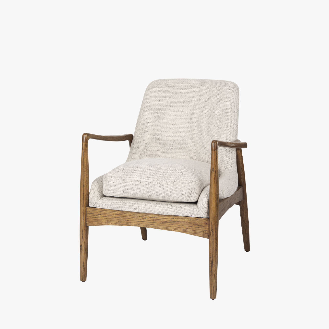 Winston Accent Chair in Natural Fabric - Addison West 