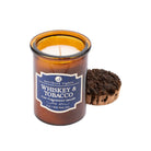 Northern lights Whiskey & Tobacco Candle on a white background