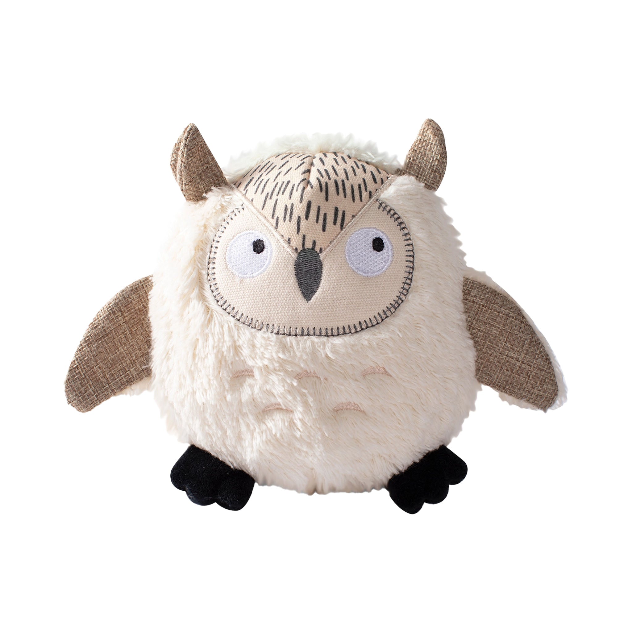 Whoooo's There Owl Dog Toy on a white background