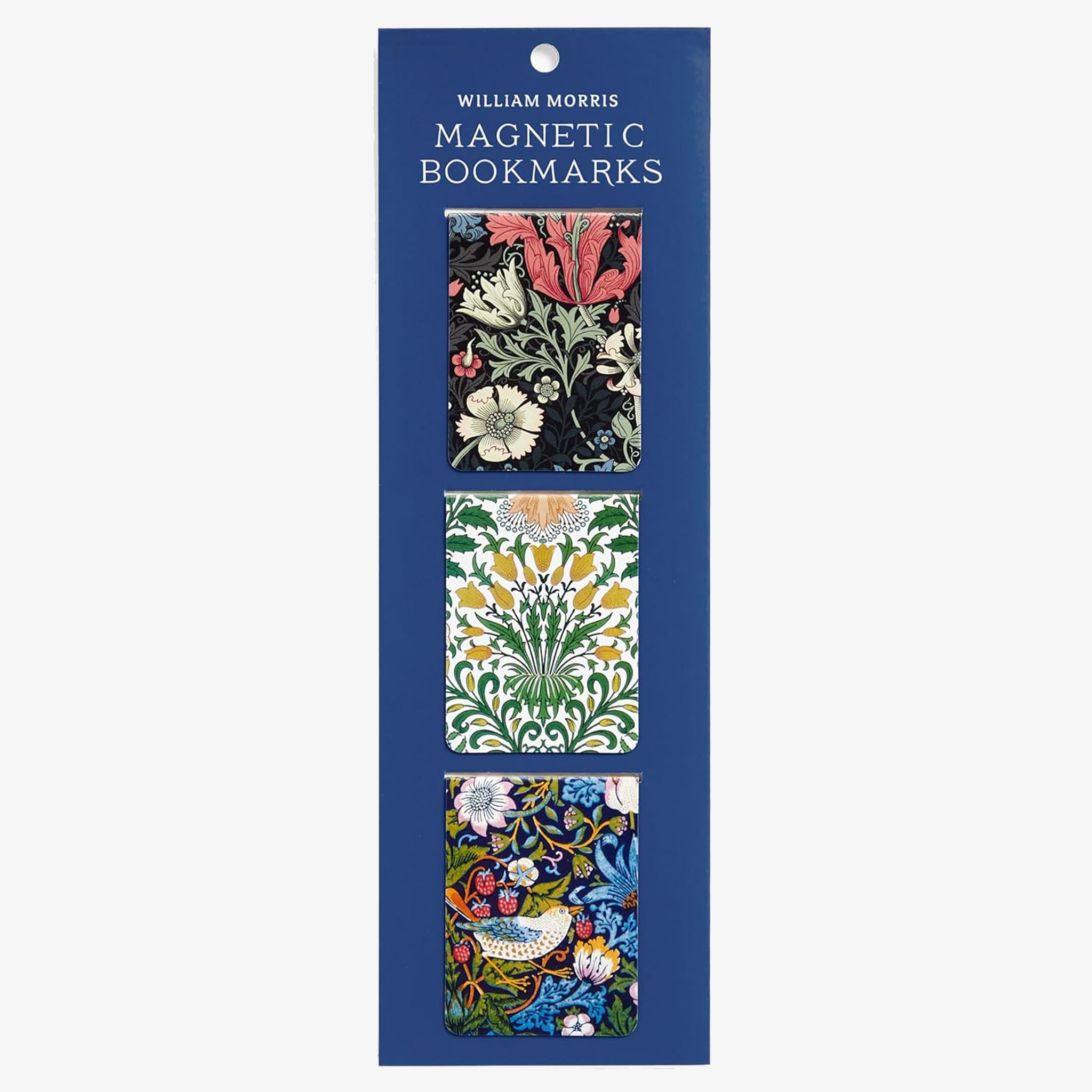 William Morris Magnetic Bookmark Set on a white background