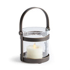 Wyatt Glass and Bronze Candle Holder - Addison West 