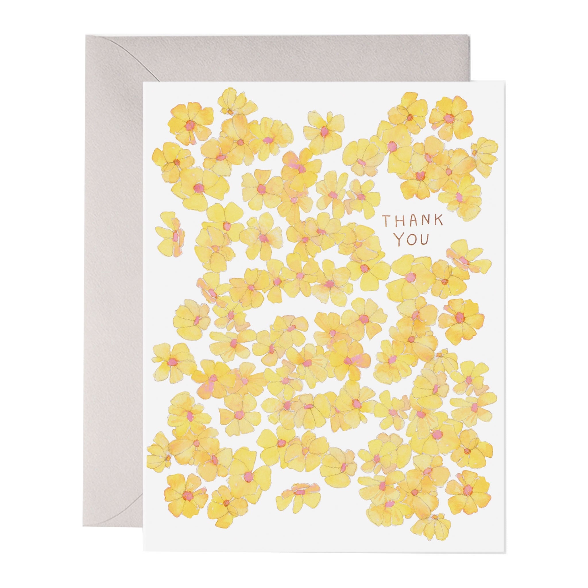 Yellow Flowers Thank You Card Boxed Set Of 6 - Addison West 