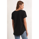 Z Supply Asher V-Neck Tee in Black - Addison West 