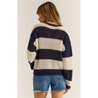 Z Supply Broadbeach Stripe Sweater in Captain Navy - Addison West 