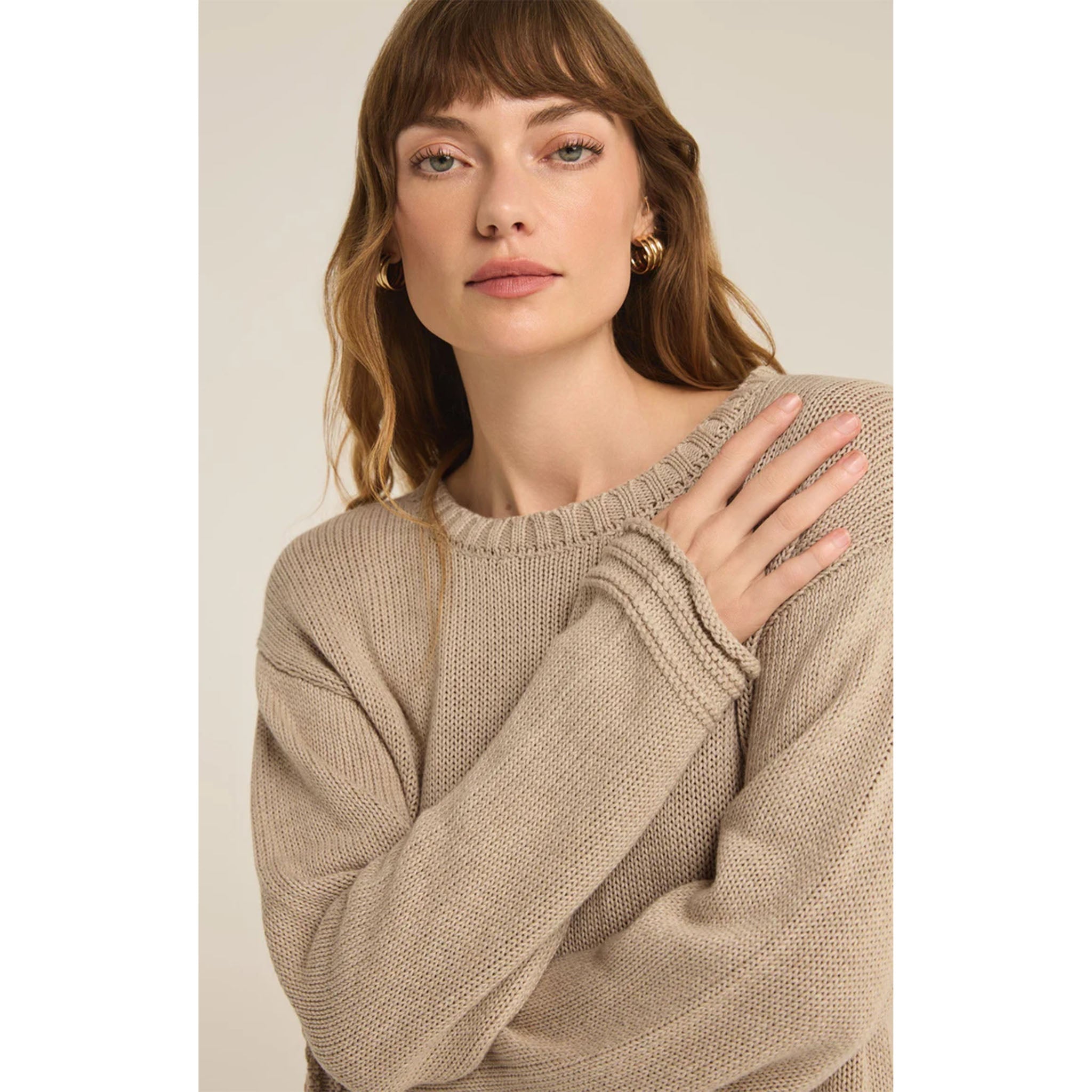 Z Supply Emerson Sweater in Oatmeal Heather - Addison West 