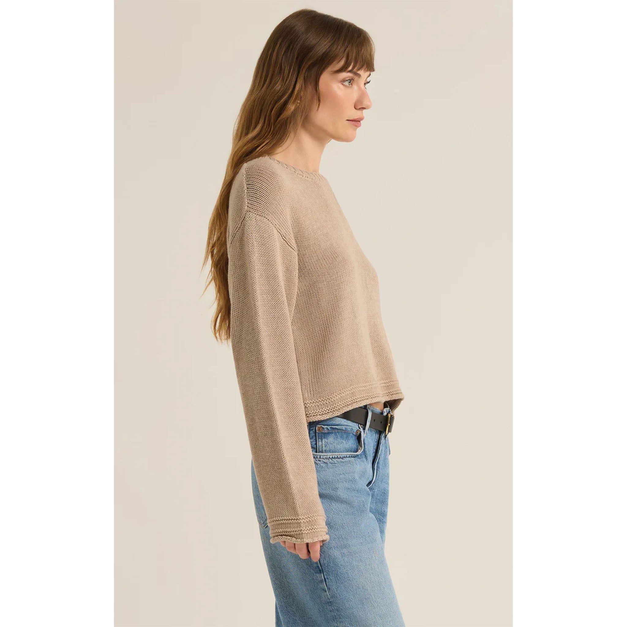 Z Supply Emerson Sweater in Oatmeal Heather - Addison West 