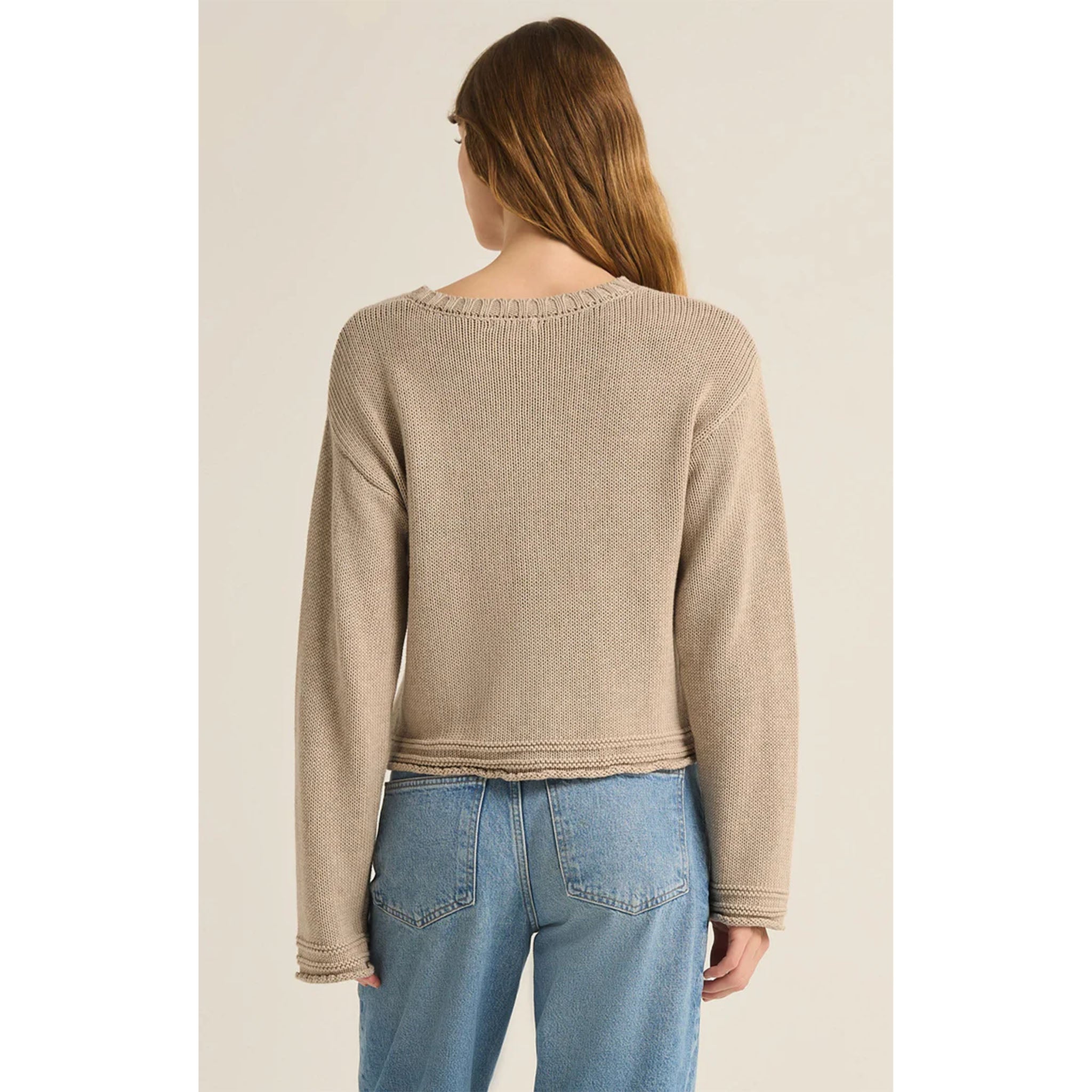 Z Supply Emerson Sweater in Oatmeal Heather - Addison West 