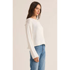 Z Supply Emerson Sweater in White - Addison West 