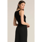 Z Supply Essy Rib Top in Black - Addison West 