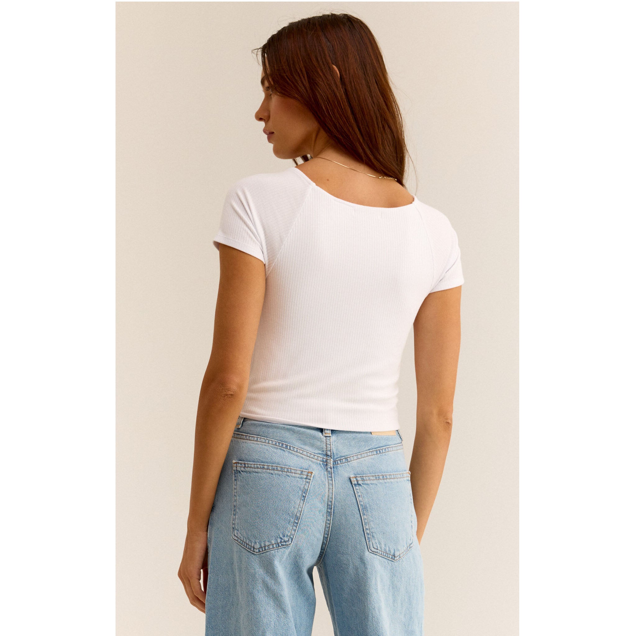 Z Supply Kallen Rib Top in White - Addison West 