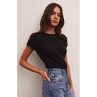 Z Supply Modern Slub Tee in Black - Addison West 