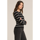 Z Supply Scarlett Rib Henley Black - Addison West 