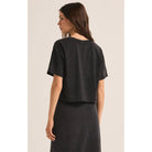 Z Supply Sway Cropped Tee in Black - Addison West 