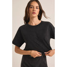 Z Supply Sway Cropped Tee in Black - Addison West 