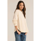 Z Supply Replay Sweatshirt in Sea Salt - Addison West 