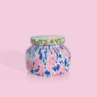 Capri Blue Volcano Pattern Play Jar on a pink background