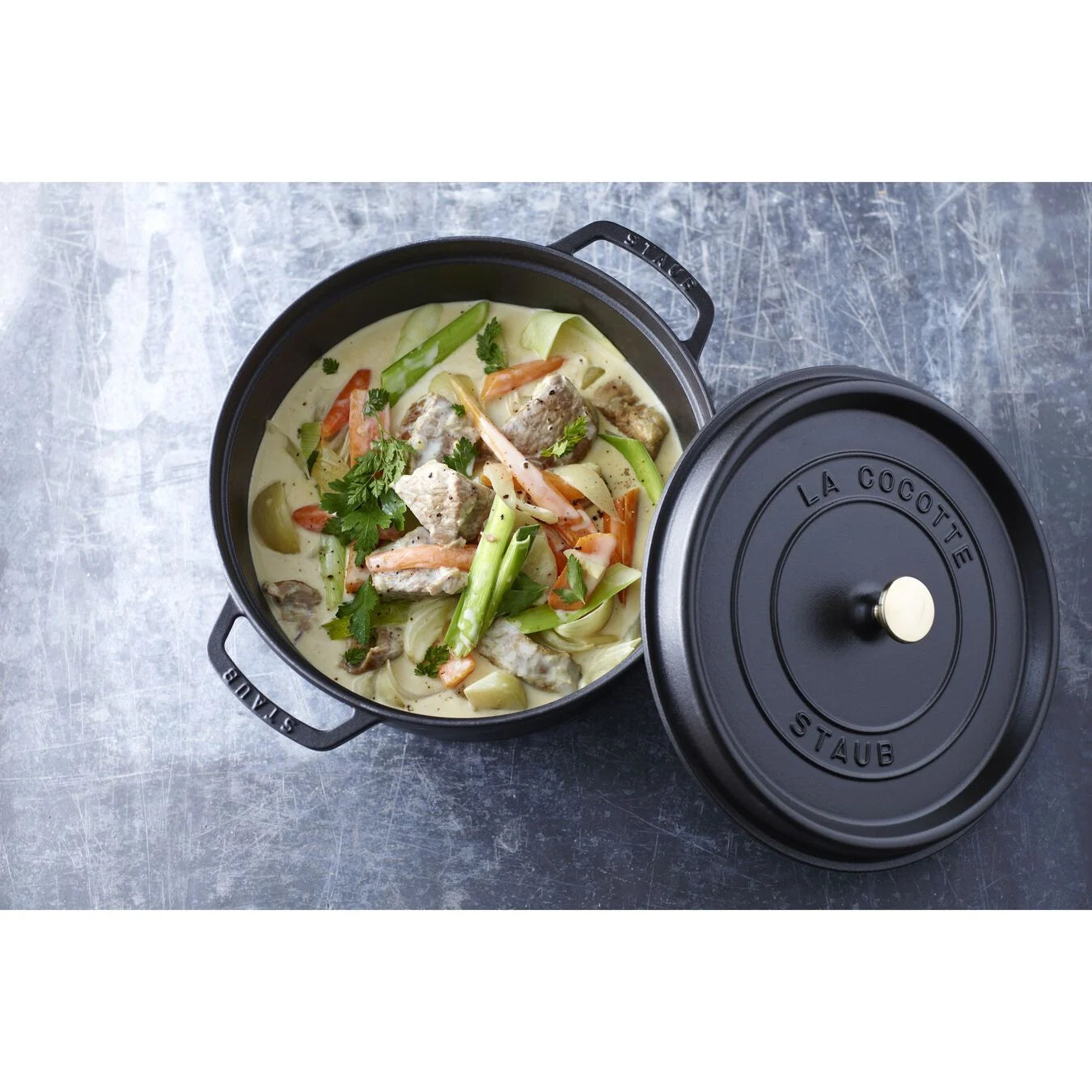 Staub 7 QT Cocotte - Black - Addison West 