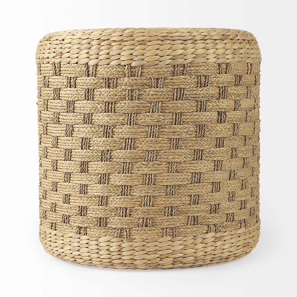 Majorca Woven Seagrass Ottoman - Addison West 