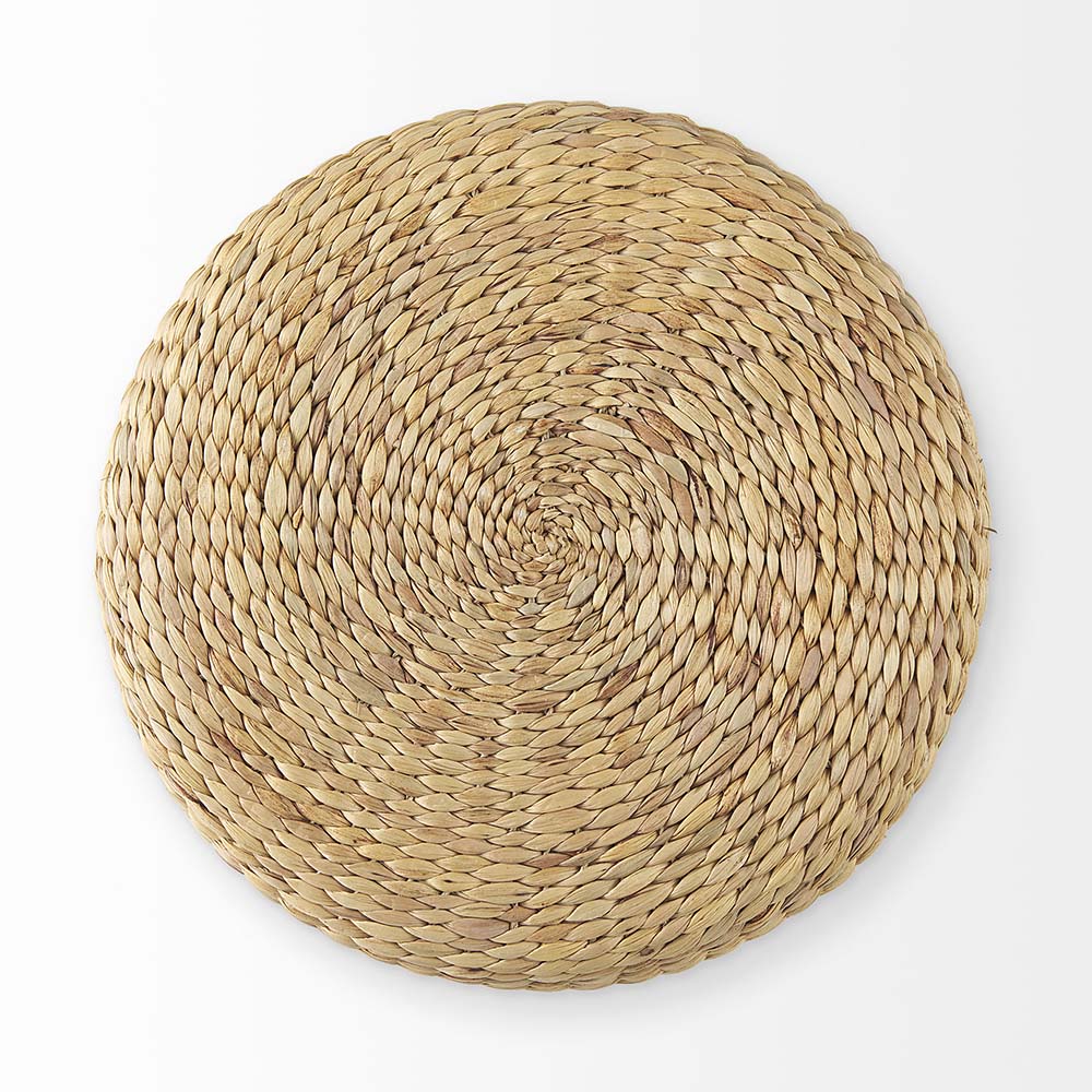 Majorca Woven Seagrass Ottoman - Addison West 