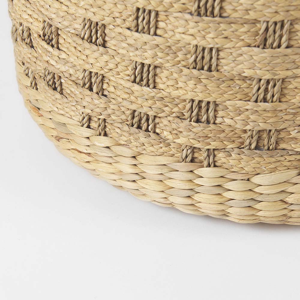 Majorca Woven Seagrass Ottoman - Addison West 