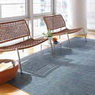 Chilewich Basketweave Woven Floor Mats - Denim - Addison West 