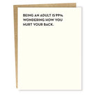 Being An Adult Greeting Card - Addison West 