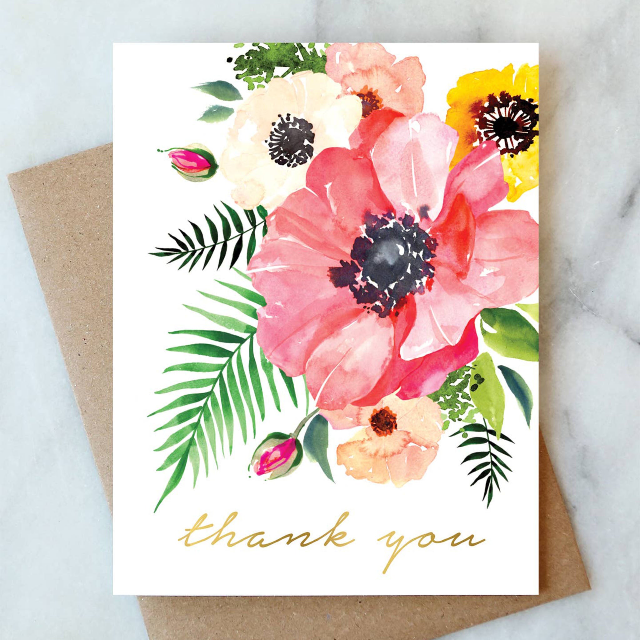 Bouquet	Thank You Greeting Card - Addison West 