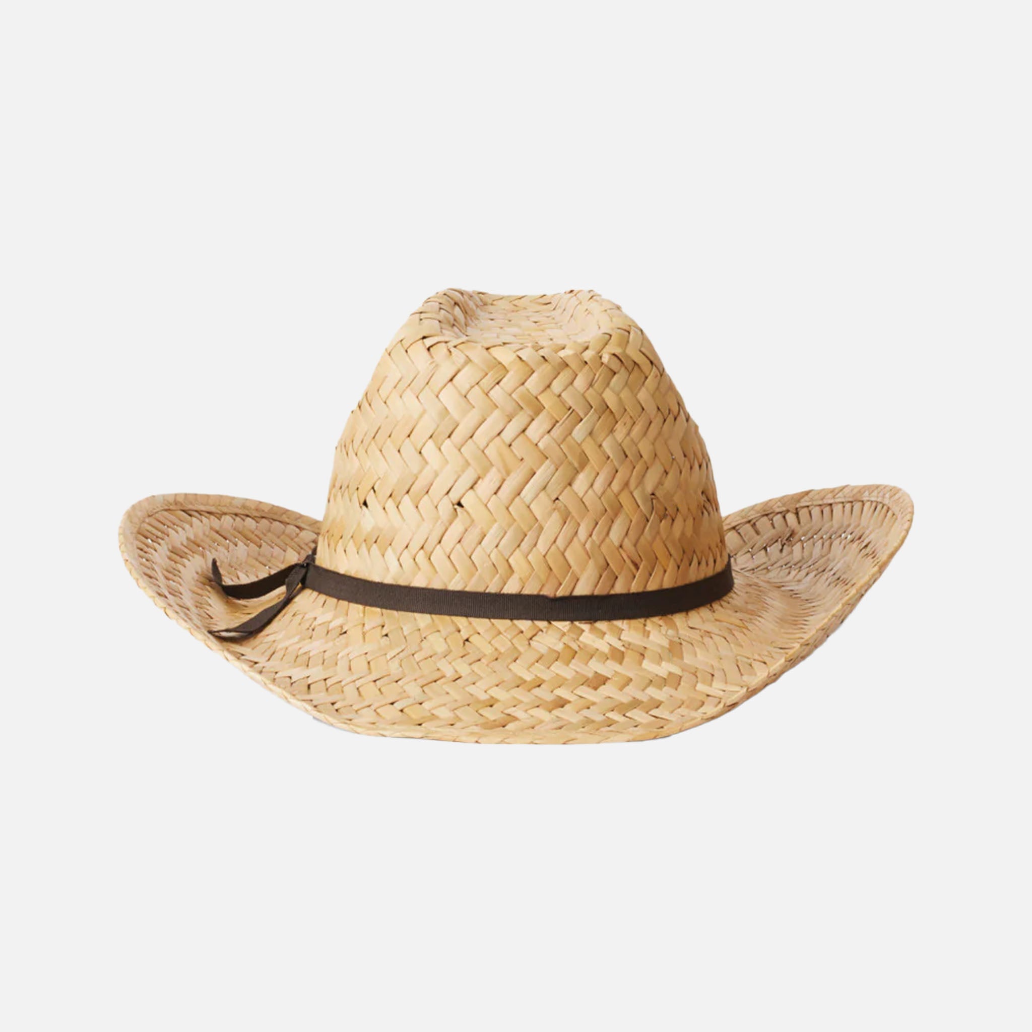 Brixton Houston Straw Cowboy Hat in Natural on a white background