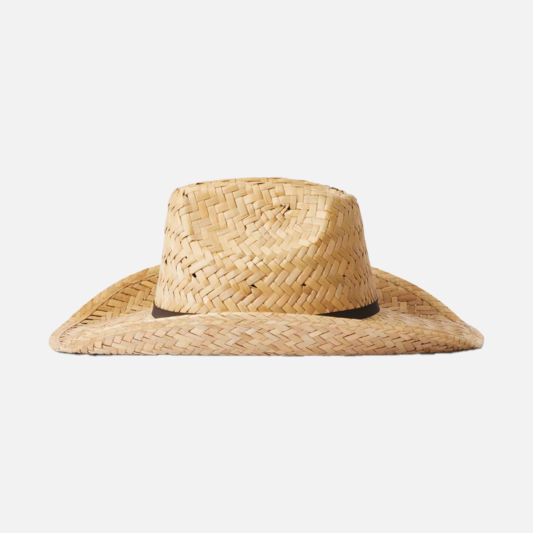 Brixton Houston Straw Cowboy Hat in Natural on a white background