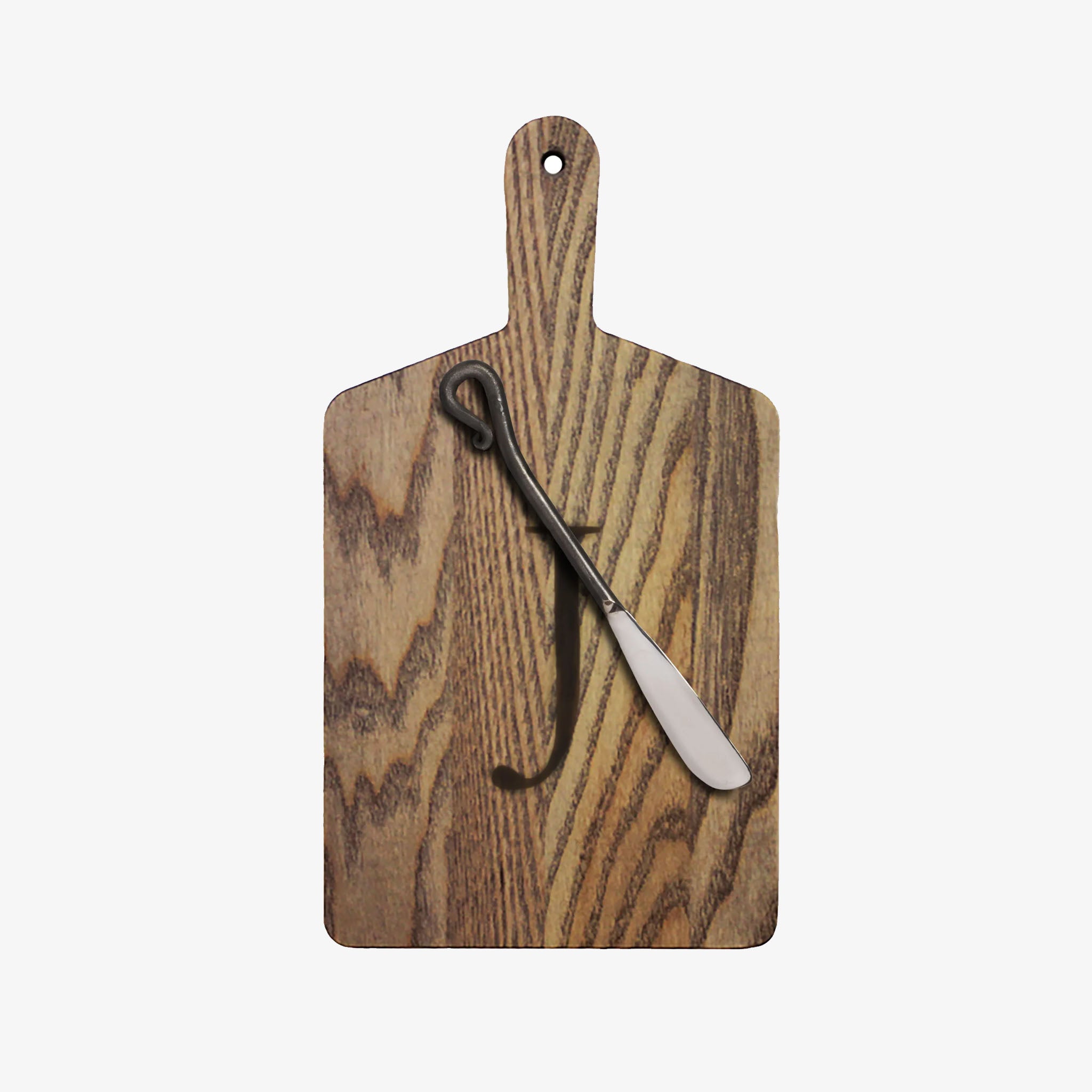 JK Adams Monogram Cheese Board Gift Set - Driftwood - Addison West 