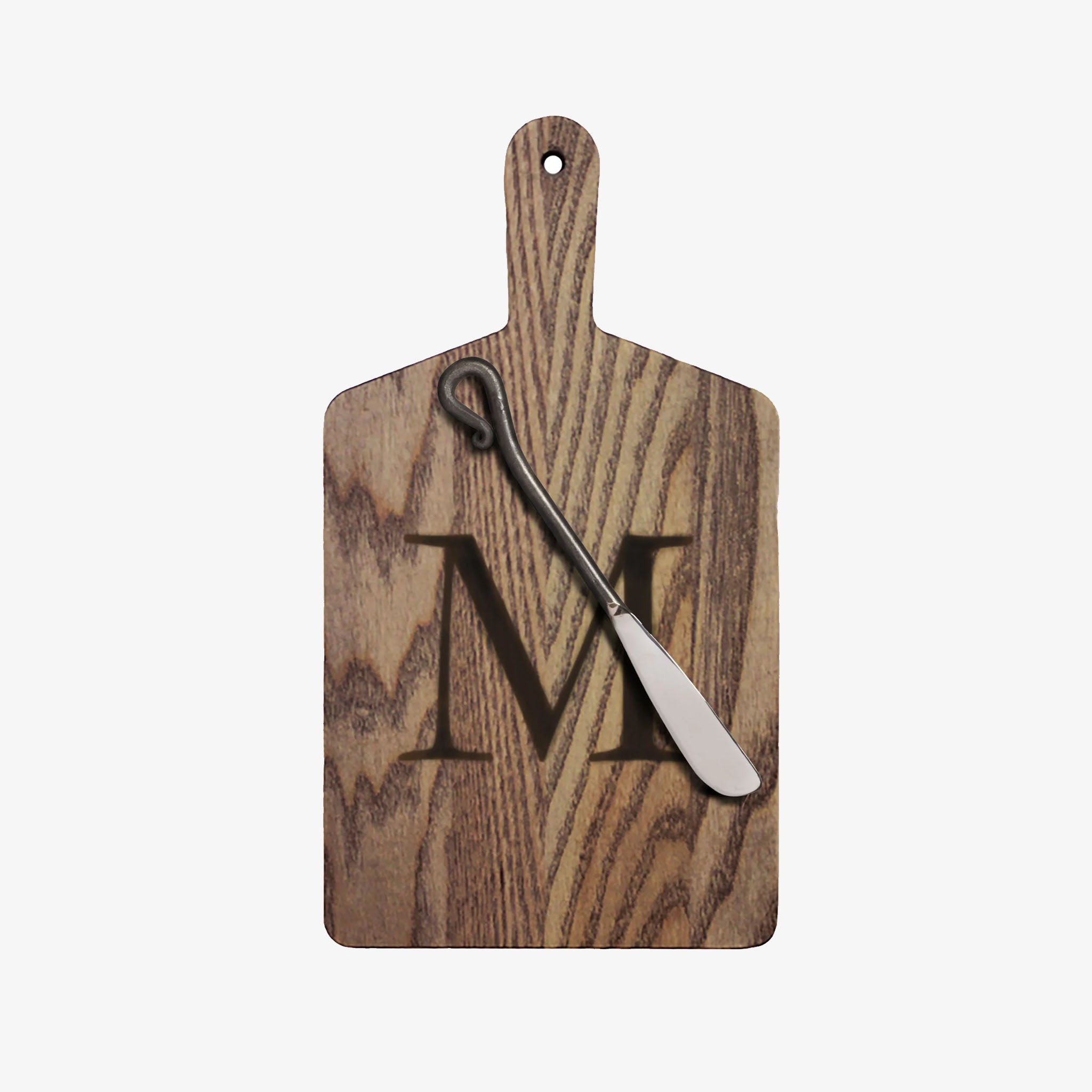 JK Adams Monogram Cheese Board Gift Set - Driftwood - Addison West 