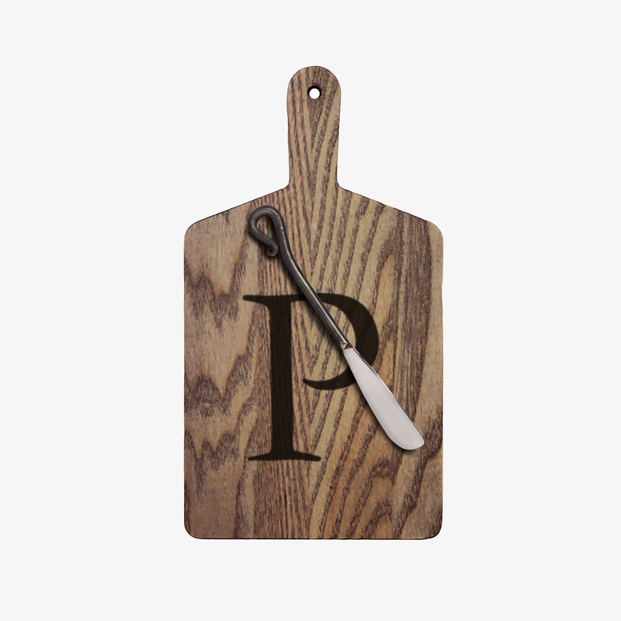 JK Adams Monogram Cheese Board Gift Set - Driftwood - Addison West 