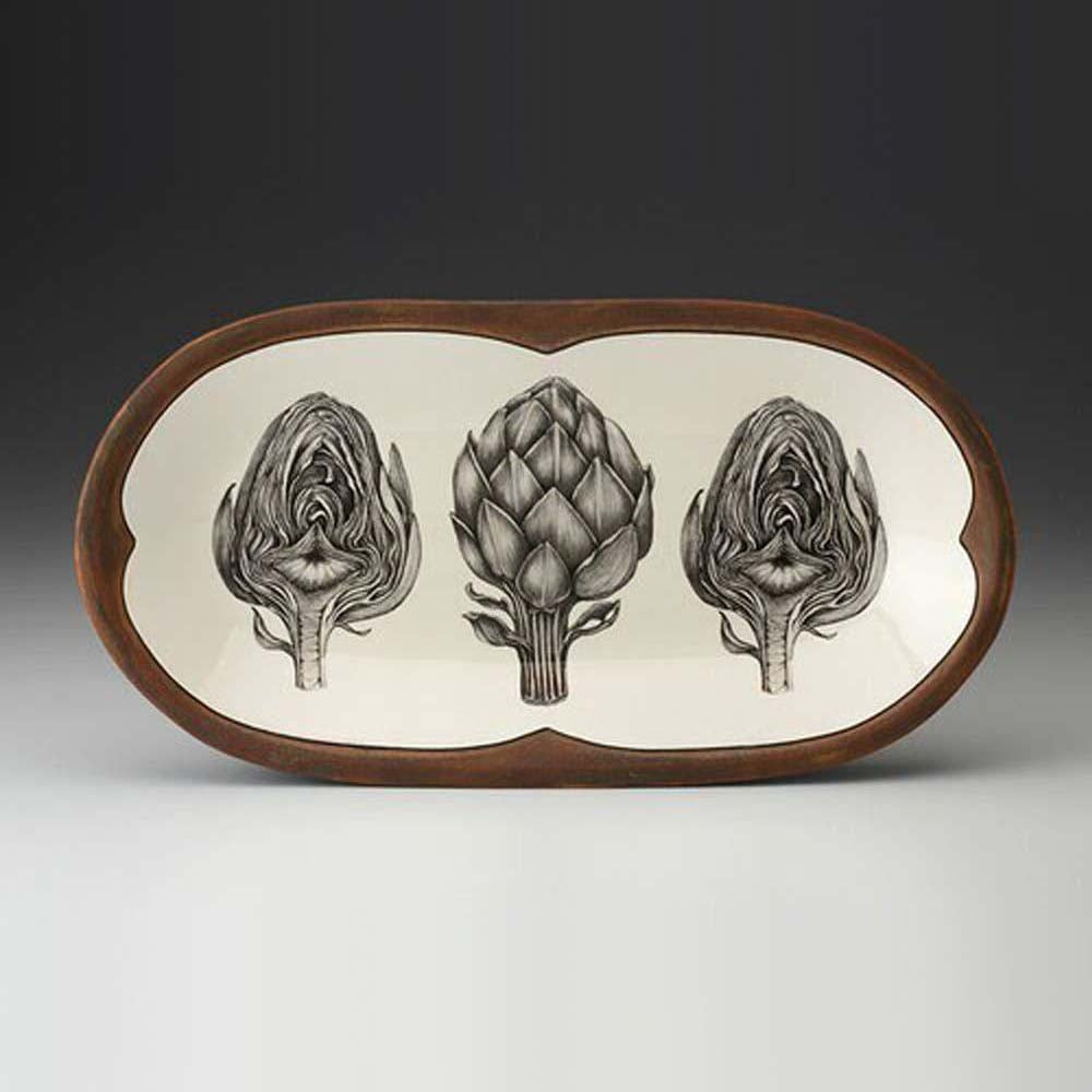 Laura Zindel rectangular artichoke serving dish