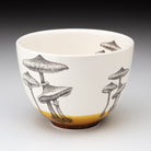 Laura Zindel small parasol mushroom bowl on a grey background