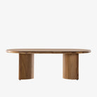 Four hands brand oval wood 'Paden' coffee table on a white background