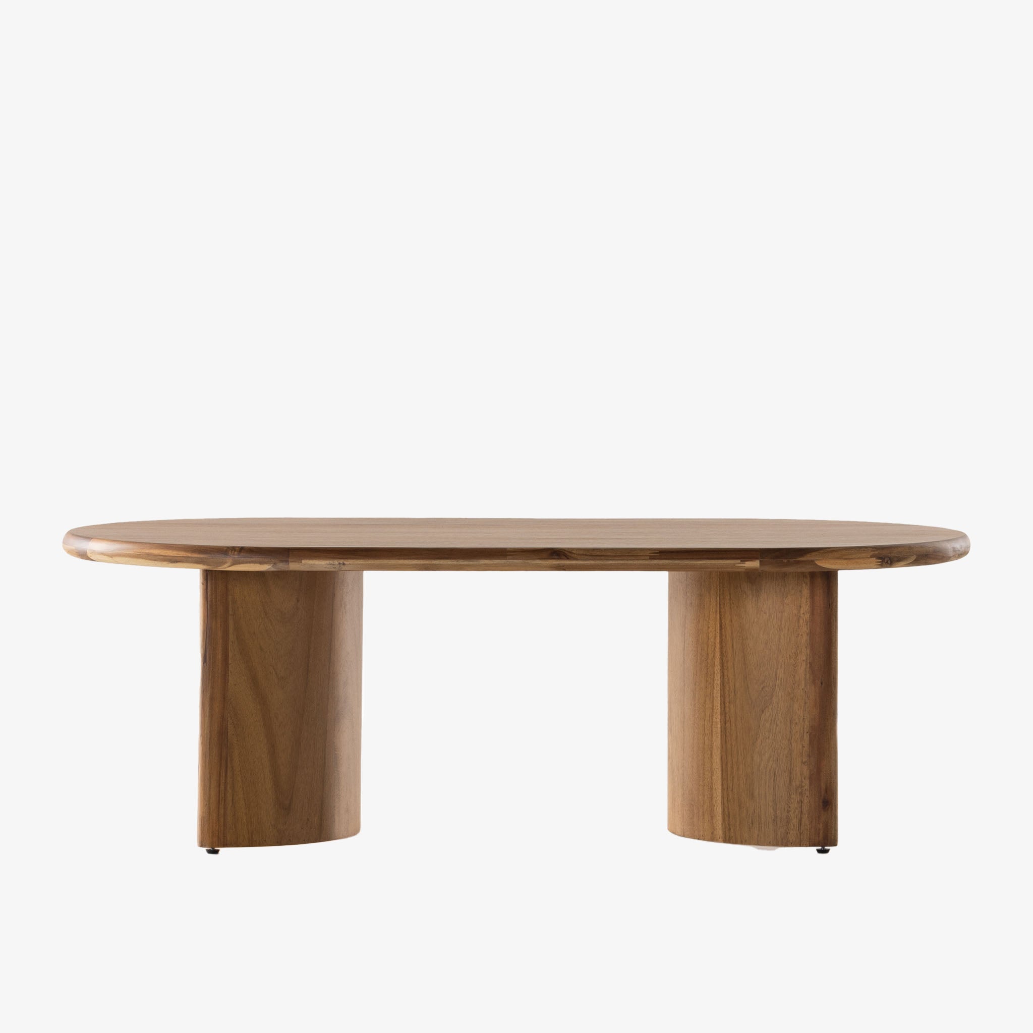 Four hands brand oval wood 'Paden' coffee table on a white background