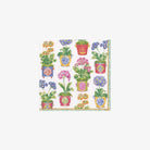 Caspari Primroses Garden Cocktail Napkins on a white background