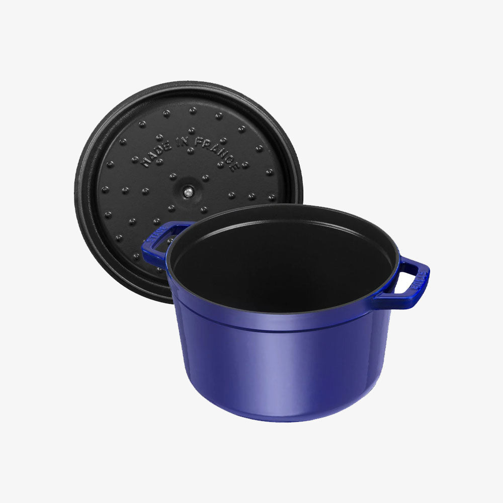 Staub 5 QT High Cocotte - Dark Blue - Addison West 