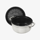 Staub 7 QT Cocotte - White Truffle - Addison West 