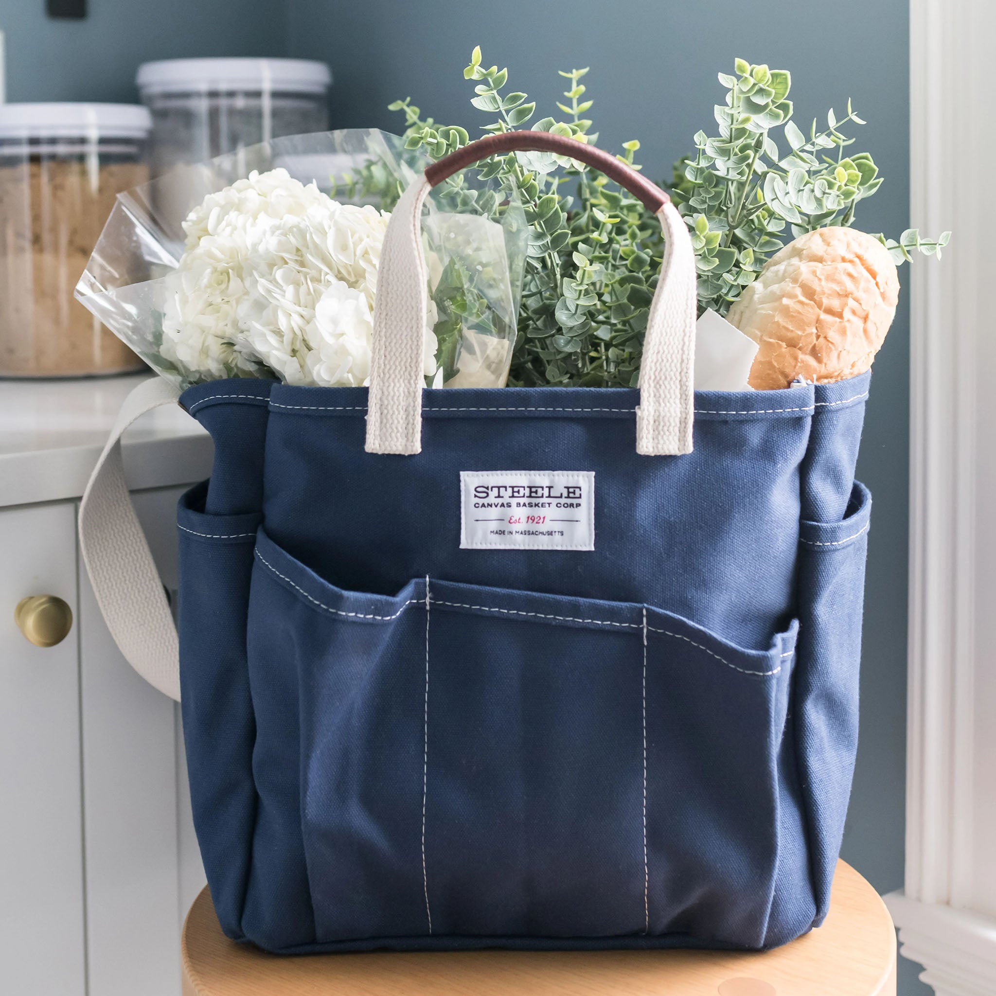 Steele Utility Tote - Navy Blue - Addison West 